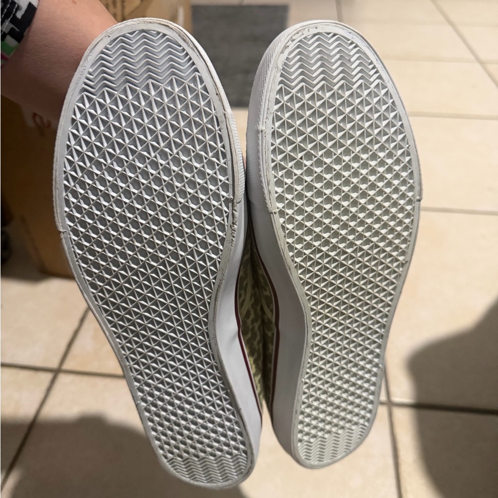 Disney Parks Olive Green Canvas Slip On Shoes Mickey Mouse Print Mens 10 - Picture 6 of 10
